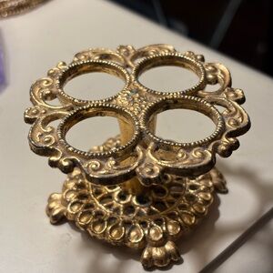 Vintage Gold Ornate Lipstick Holder
